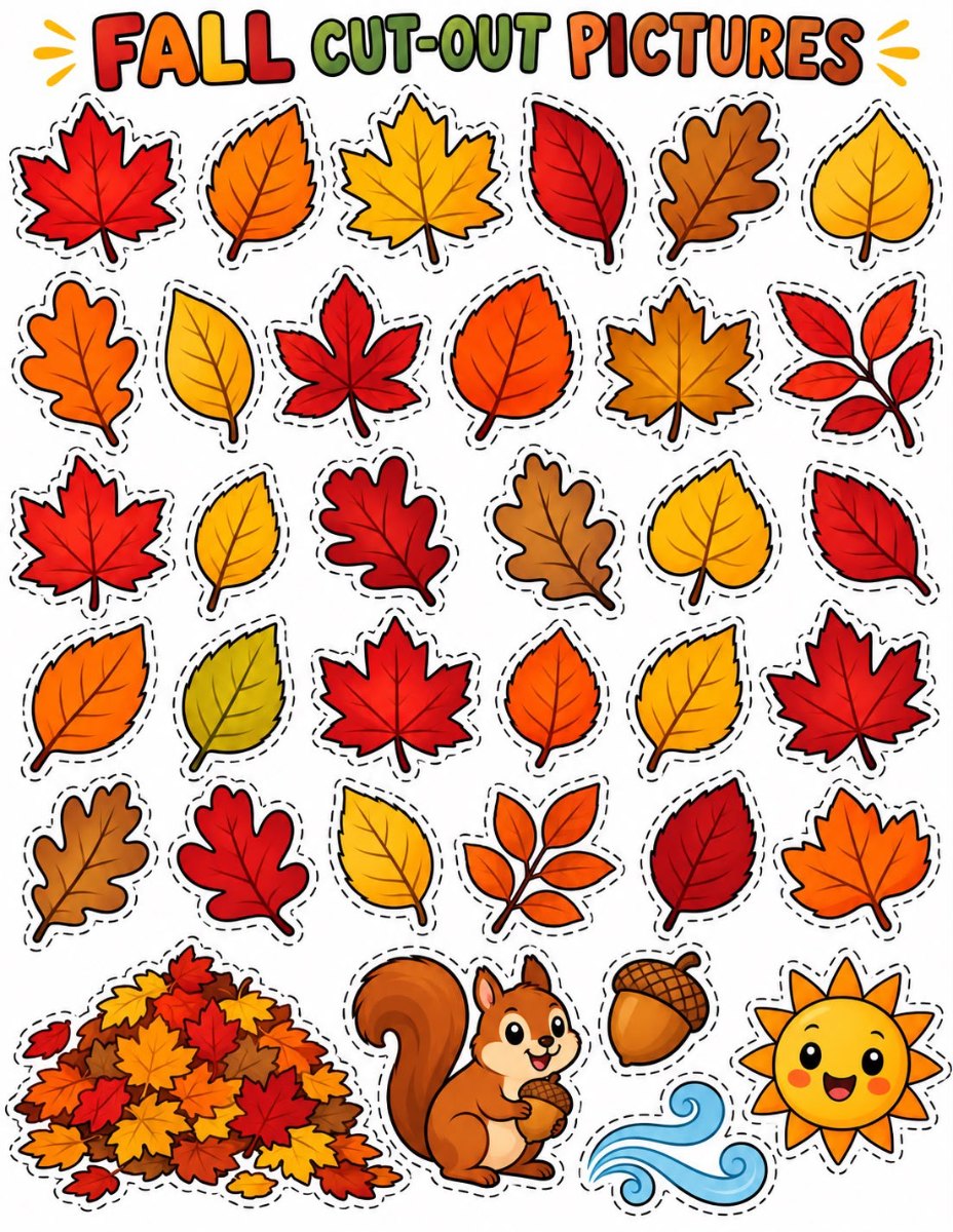 Fall cut-out pictures